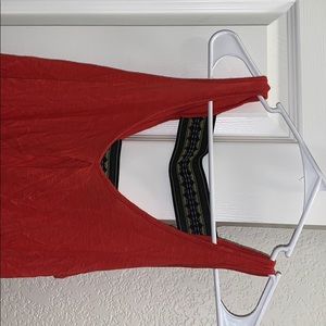 orange tank top with design